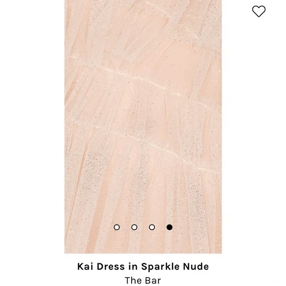 NEW- the bar Kai Dress in Nude Sparkle, MIDI length halter, Size 8 - Picture 6 of 14